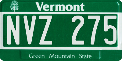 VT license plate NVZ275