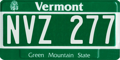 VT license plate NVZ277