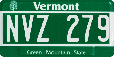 VT license plate NVZ279