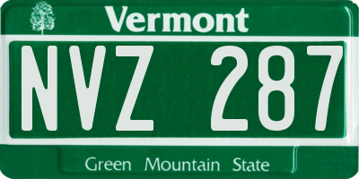 VT license plate NVZ287