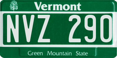 VT license plate NVZ290