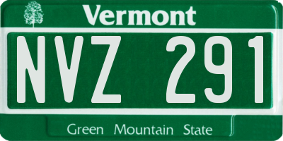 VT license plate NVZ291