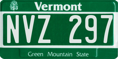 VT license plate NVZ297