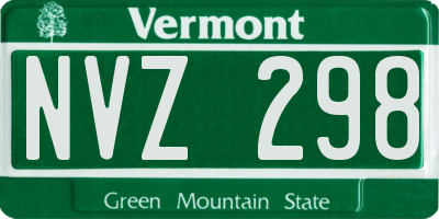 VT license plate NVZ298