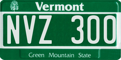 VT license plate NVZ300
