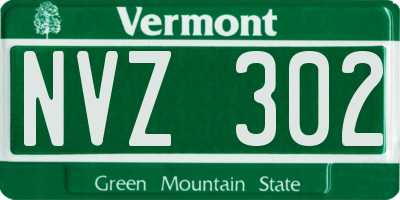 VT license plate NVZ302