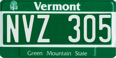 VT license plate NVZ305