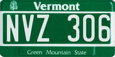 VT license plate NVZ306