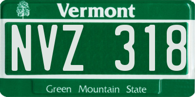 VT license plate NVZ318