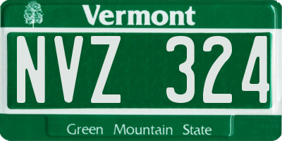 VT license plate NVZ324