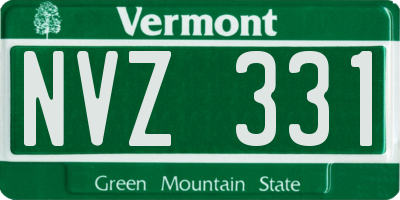 VT license plate NVZ331