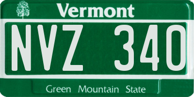 VT license plate NVZ340