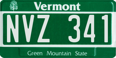 VT license plate NVZ341