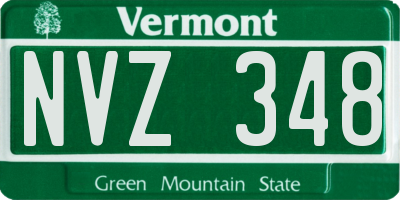 VT license plate NVZ348