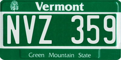 VT license plate NVZ359