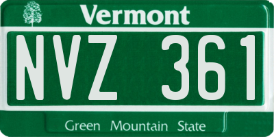 VT license plate NVZ361