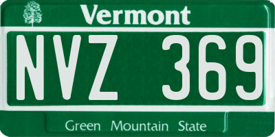 VT license plate NVZ369