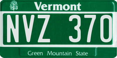 VT license plate NVZ370