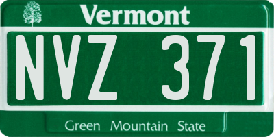 VT license plate NVZ371