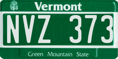 VT license plate NVZ373