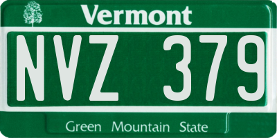 VT license plate NVZ379