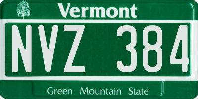 VT license plate NVZ384