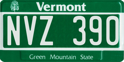 VT license plate NVZ390