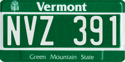 VT license plate NVZ391