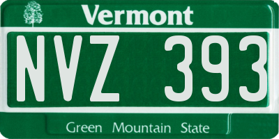 VT license plate NVZ393