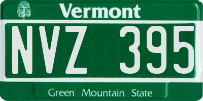 VT license plate NVZ395
