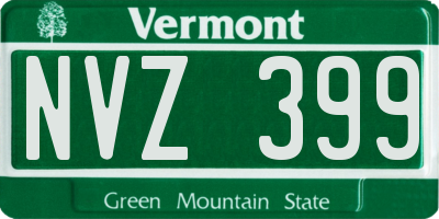 VT license plate NVZ399