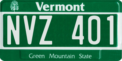 VT license plate NVZ401