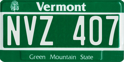 VT license plate NVZ407