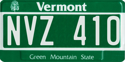 VT license plate NVZ410