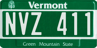 VT license plate NVZ411