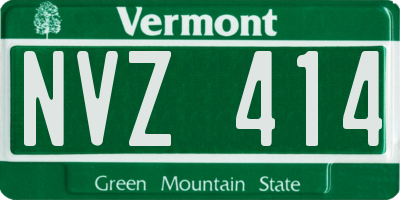 VT license plate NVZ414
