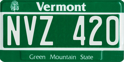 VT license plate NVZ420