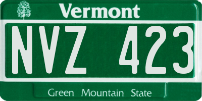 VT license plate NVZ423
