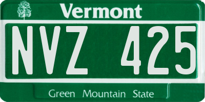 VT license plate NVZ425