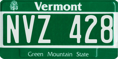VT license plate NVZ428
