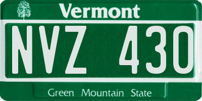 VT license plate NVZ430