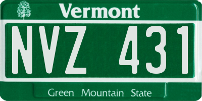 VT license plate NVZ431