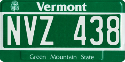 VT license plate NVZ438