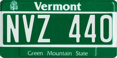 VT license plate NVZ440