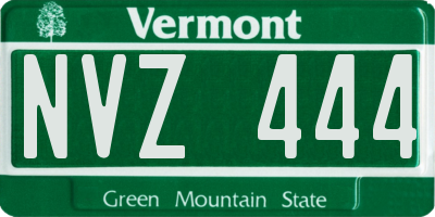 VT license plate NVZ444