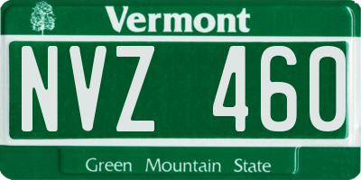 VT license plate NVZ460
