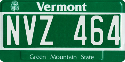 VT license plate NVZ464