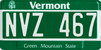 VT license plate NVZ467