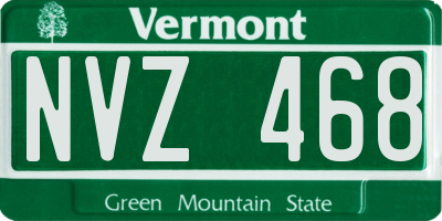 VT license plate NVZ468