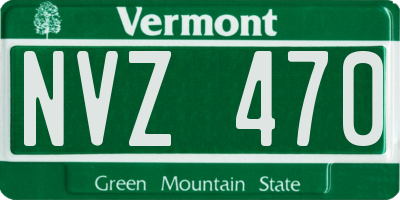 VT license plate NVZ470